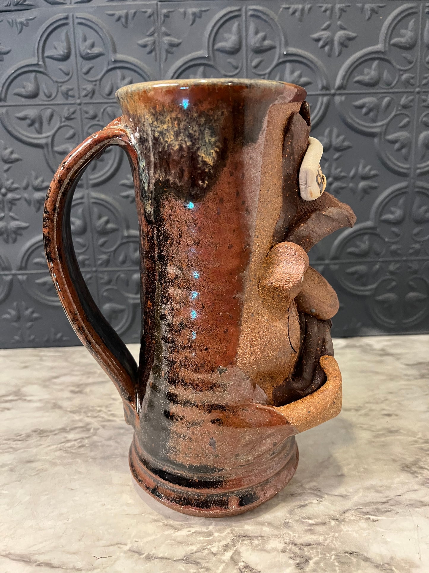 Mahon Stoneware Mug Beer Face