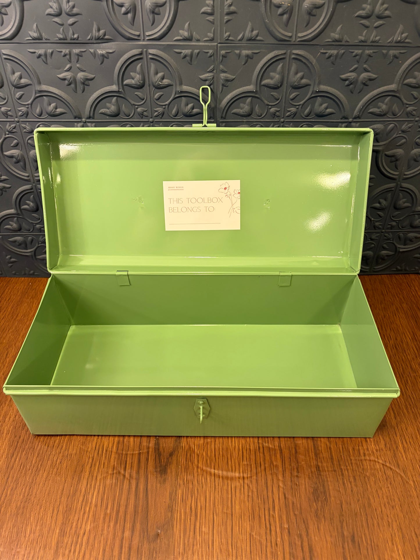 Avacado Green Metal Tool Box