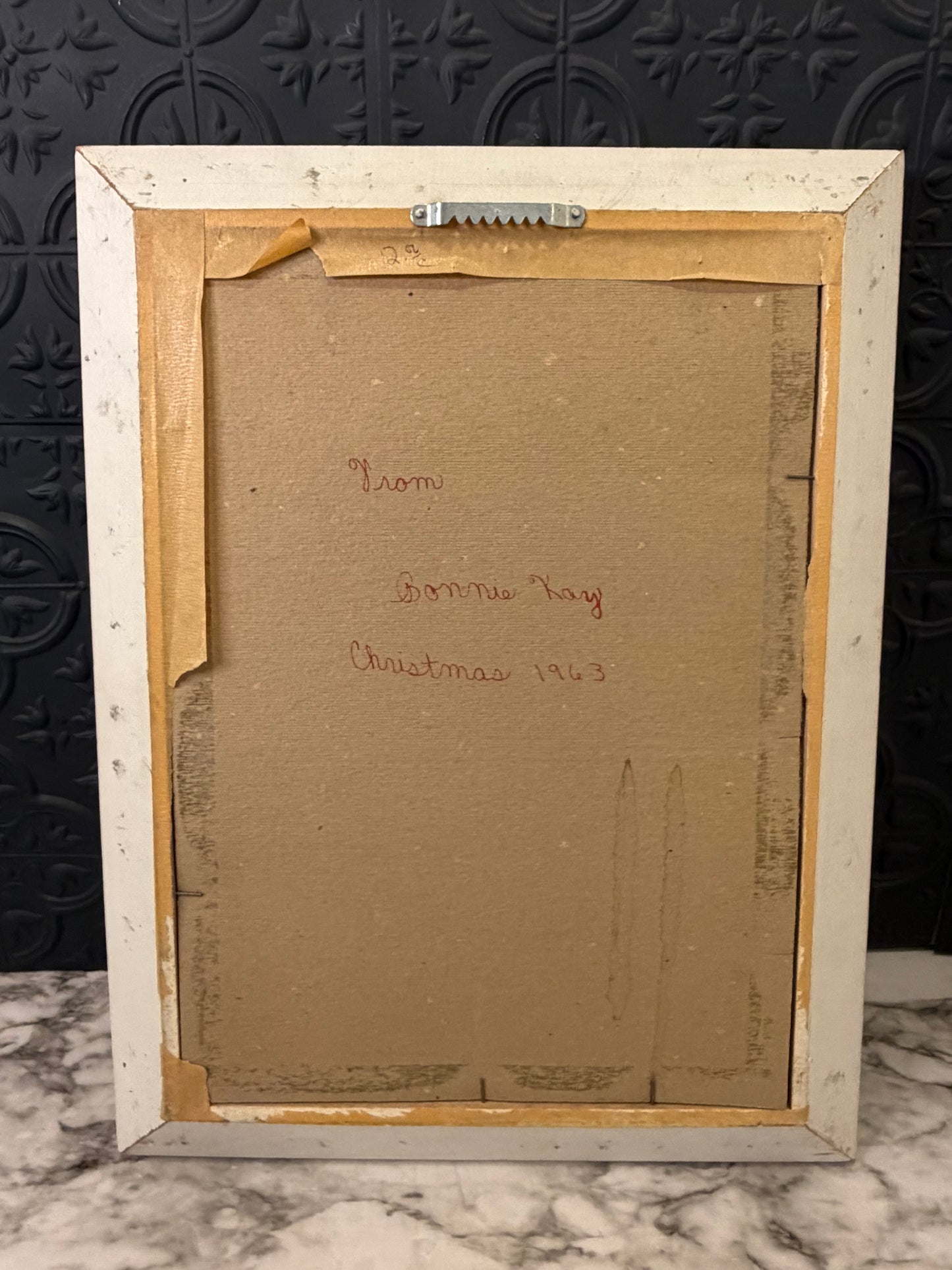 Vintage Paint by Number of Roses  Framed