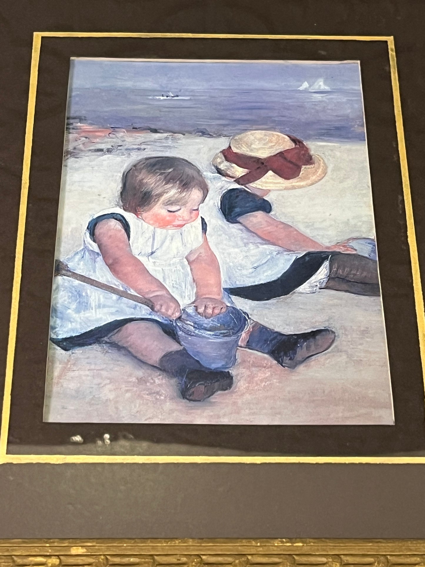 Framed Picture of Chidren Playing in sand