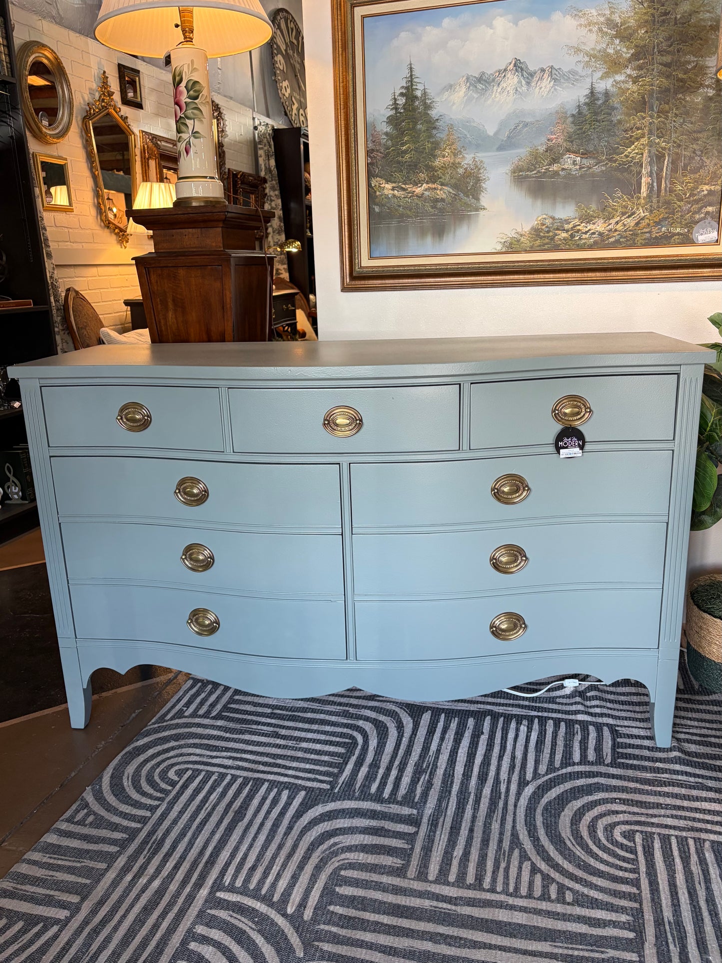 Dixie 9 Drawer Painted Sage Dresser