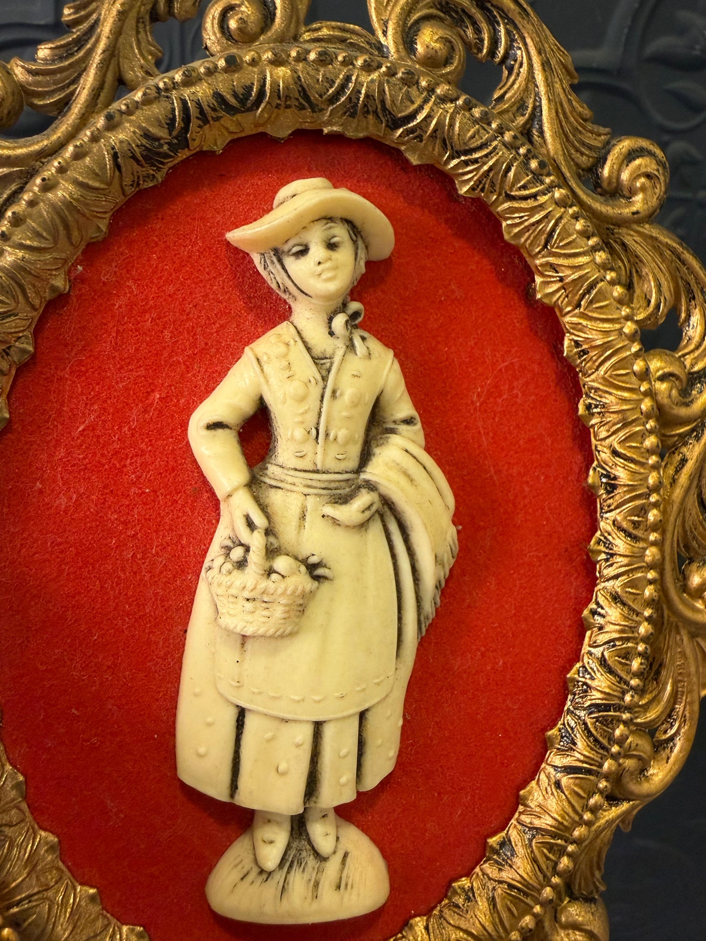 Vintage Female Figure Wall Hanging