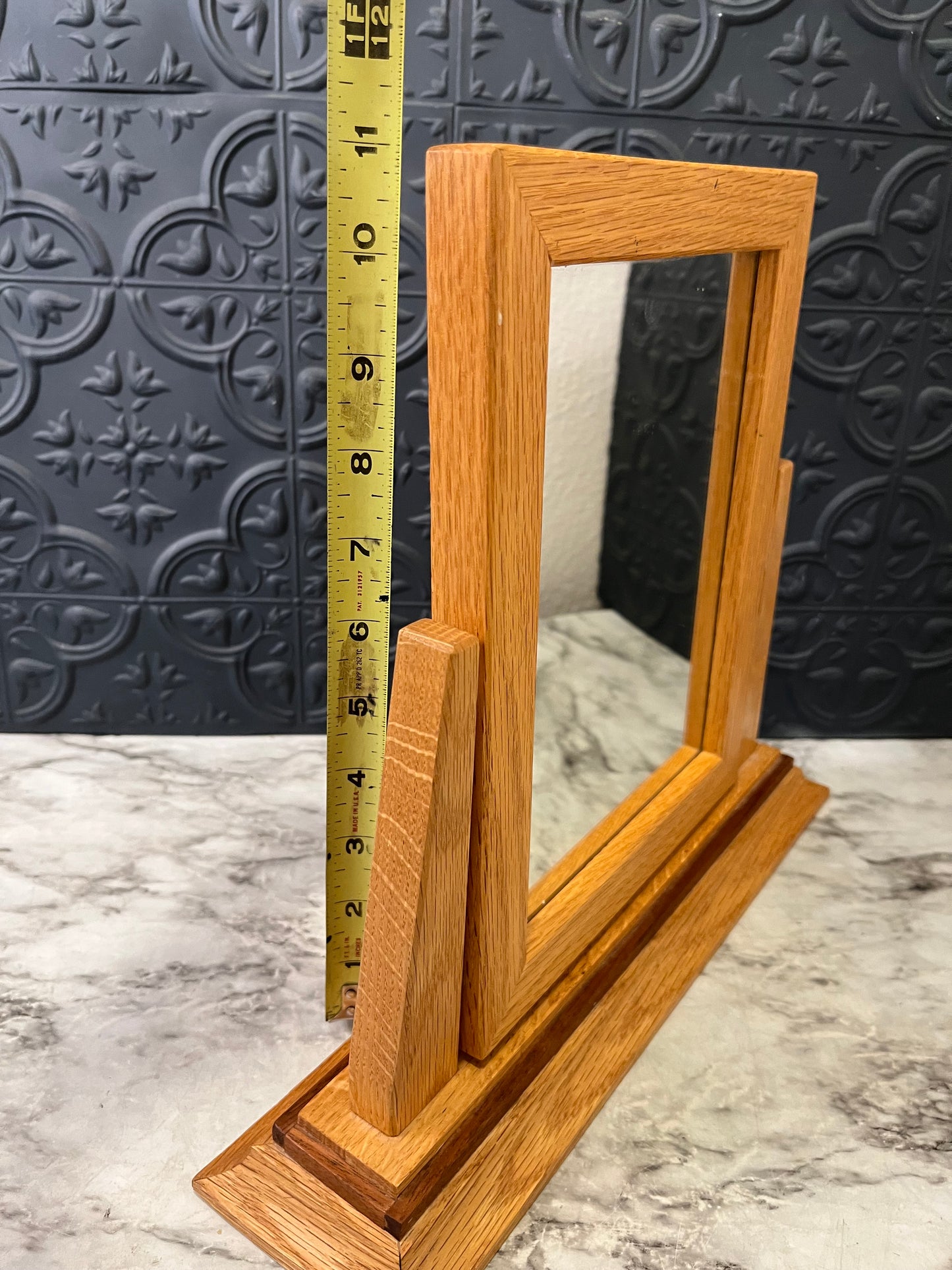 Handmade Tabletop Oak Mirror