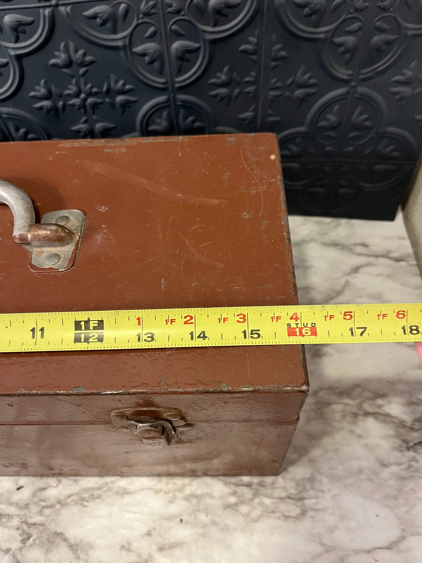 Brown Metal Tool Box