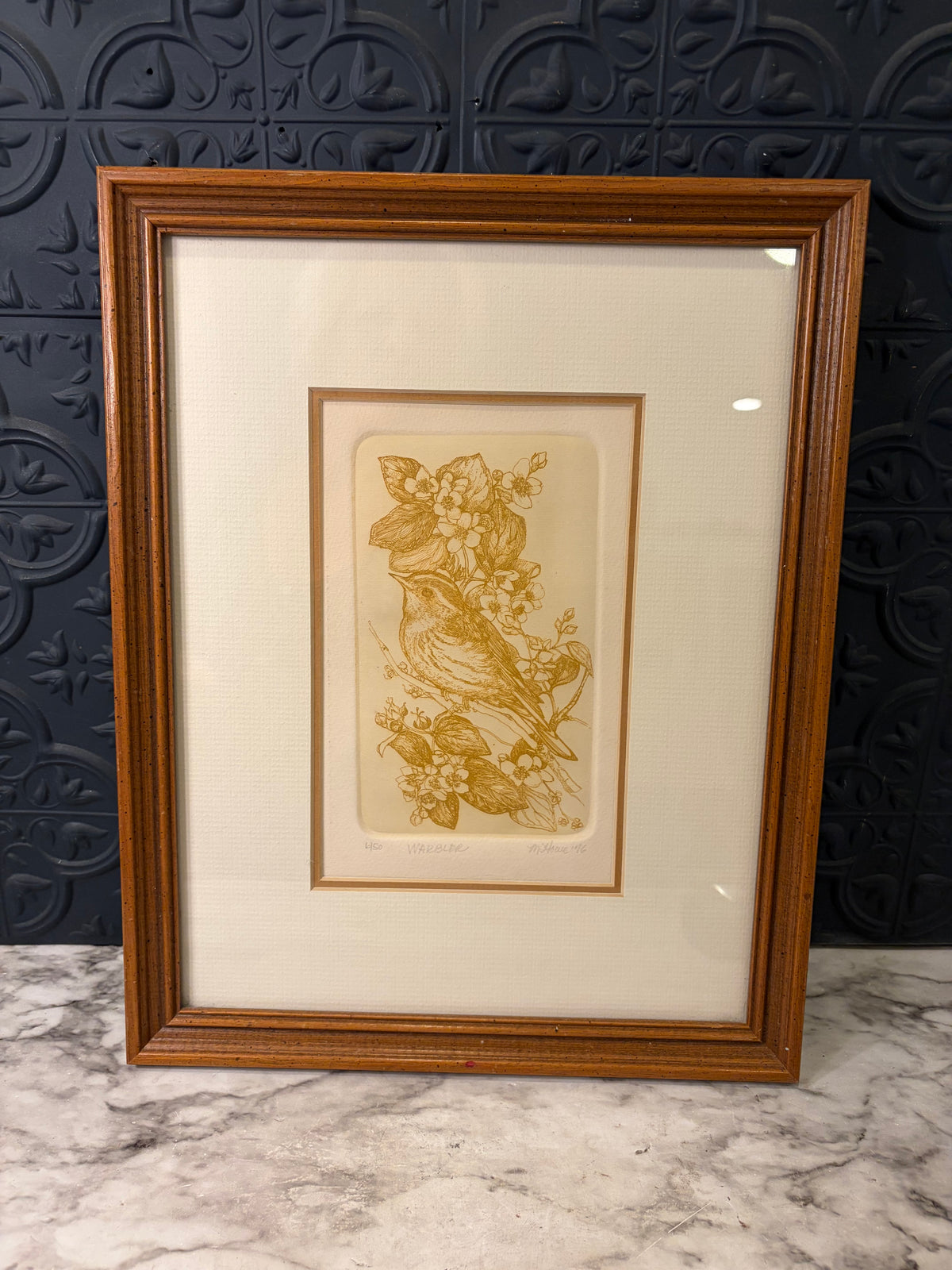 Numbered Print of Warbler by M Howelle