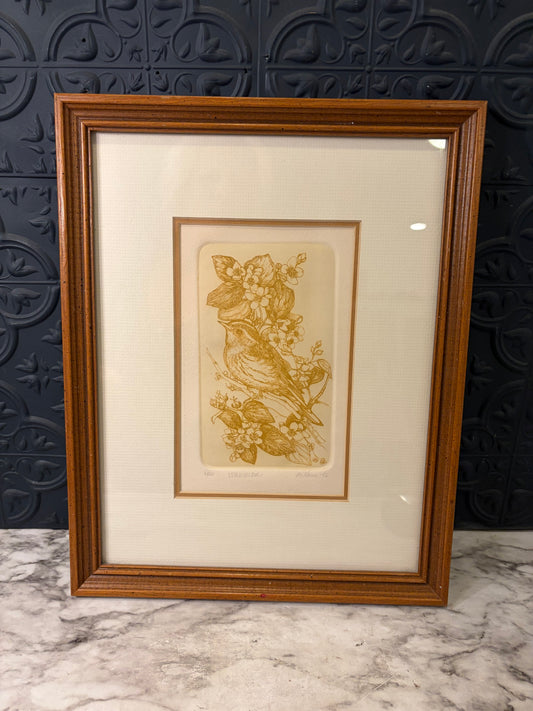 Numbered Print of Warbler by M Howelle