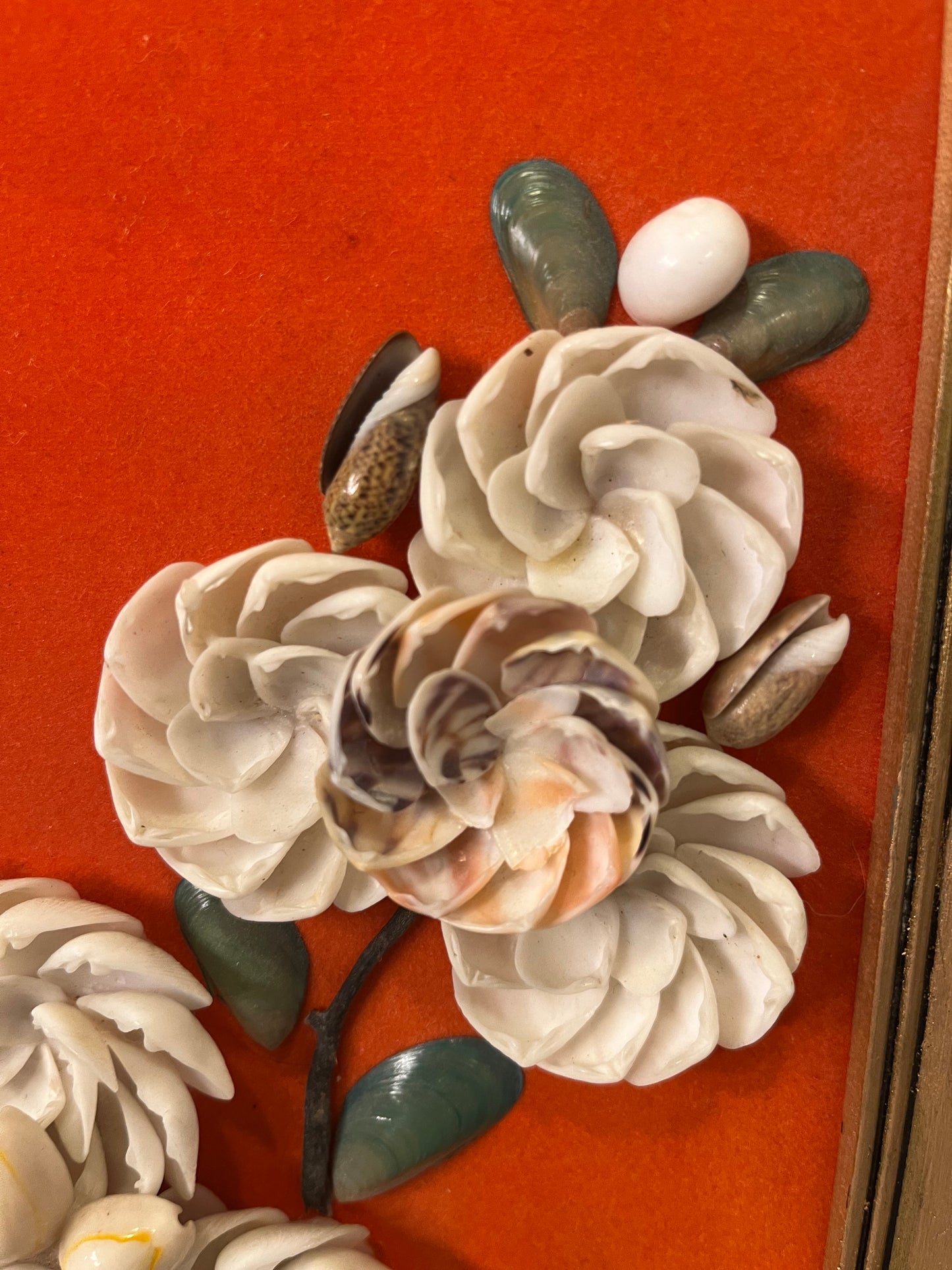 Handmade Floral Shell Picture