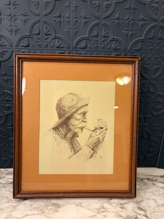 Old Fisherman Framed Print