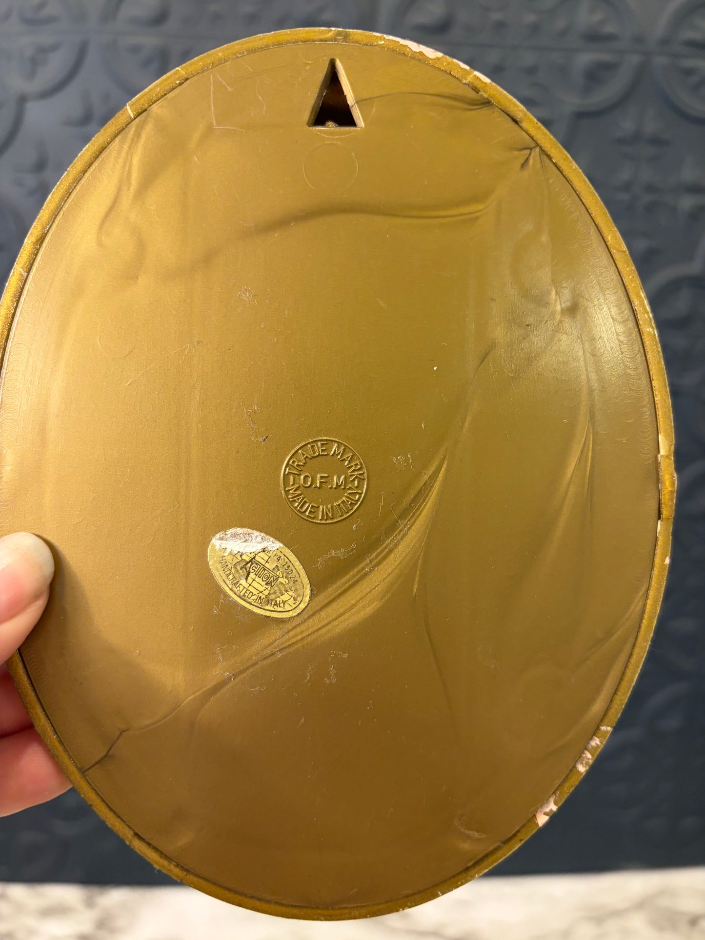 Oval Italian Print The Honorable Mrs Graham Plastic Frame