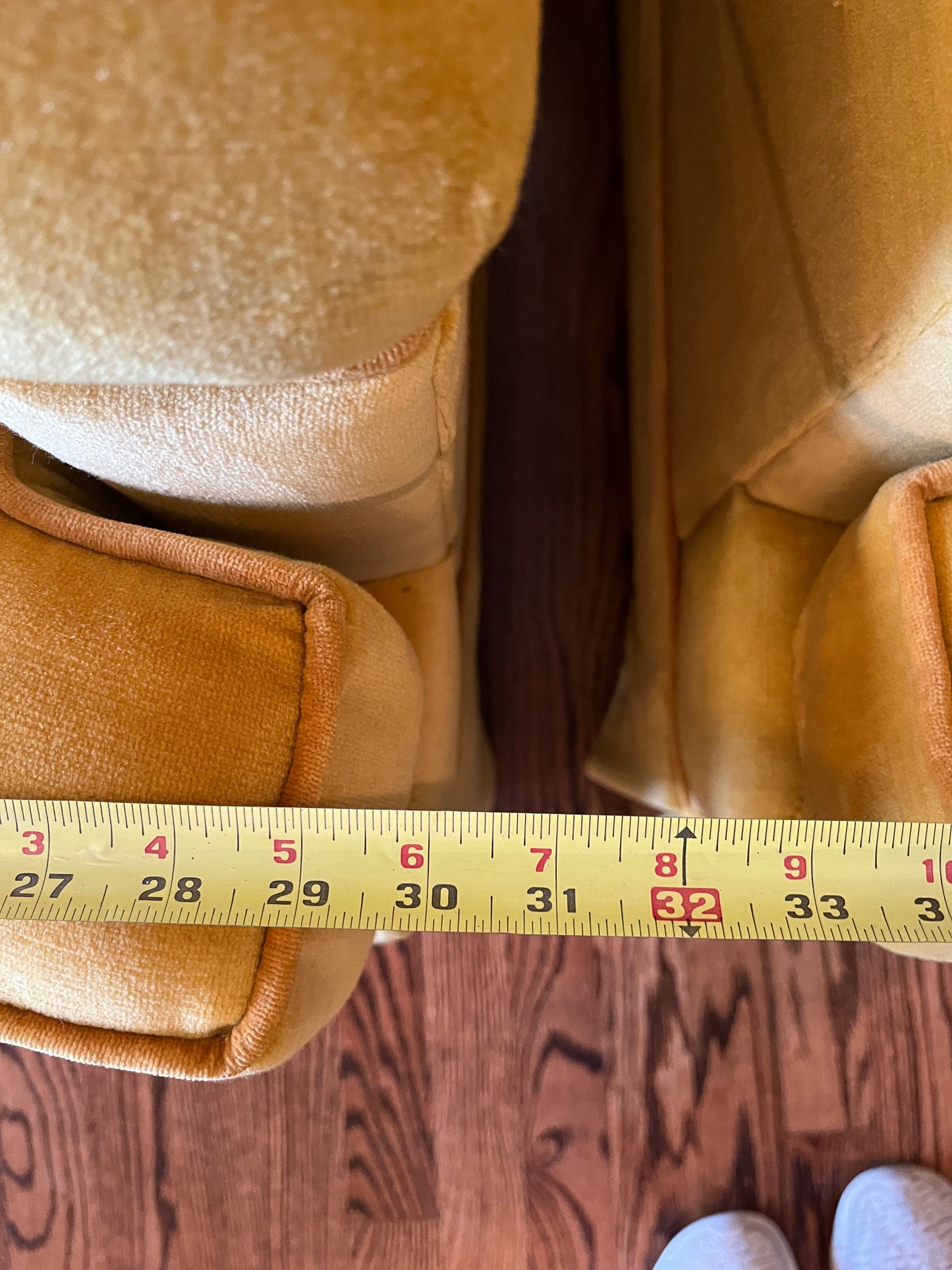 Ethan Allen Gold Velvet Chair - Each