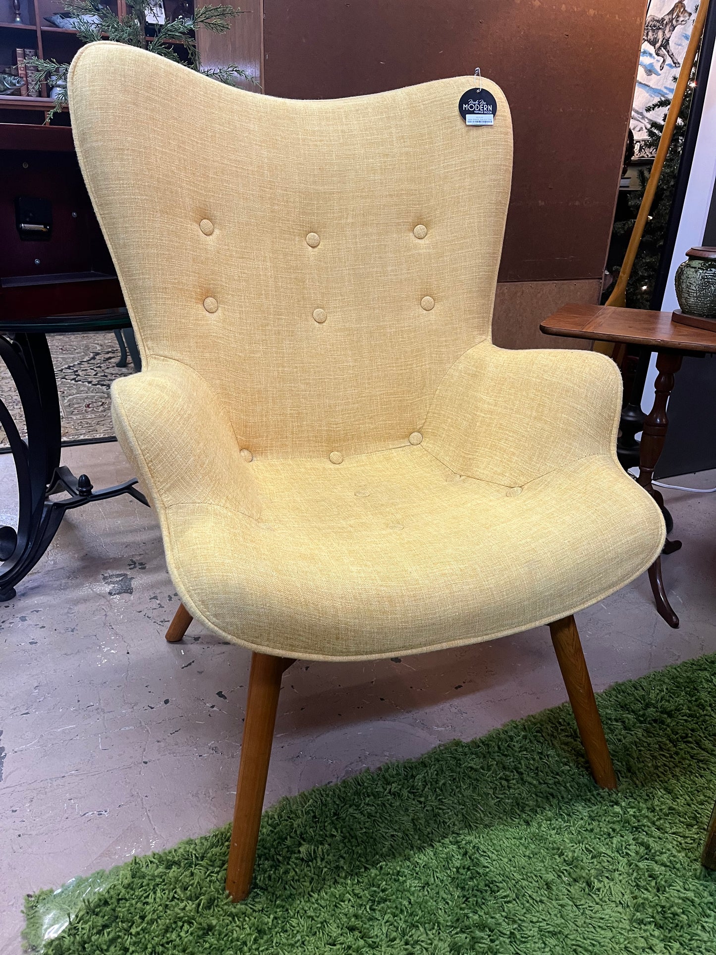 Yellow Butterfly Style Arm Chair