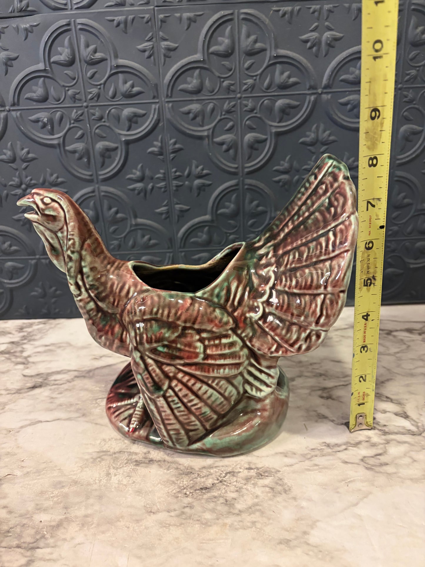 Vintage American Bisque Turkey Planter