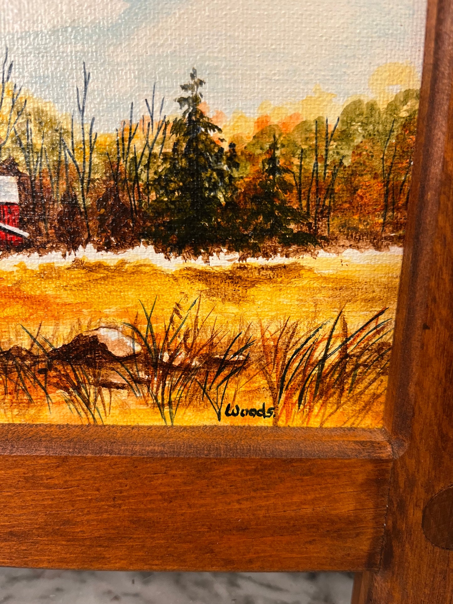 Original Painting by  Woods in Handmade wooden Frame
