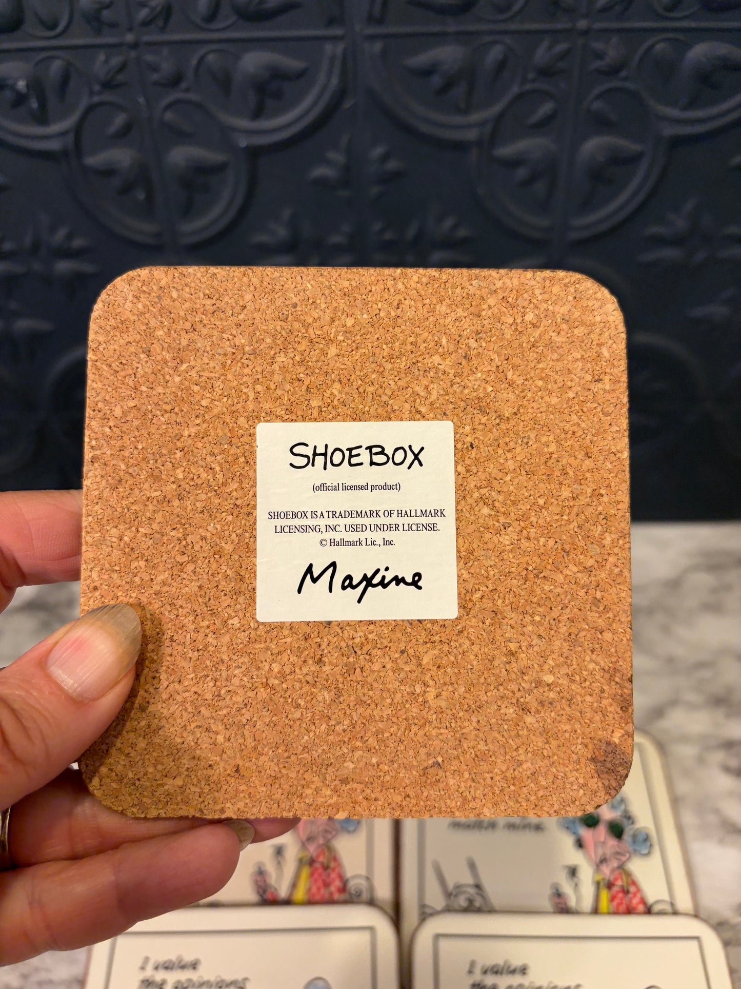 Shoebox Maxine Coasters set of 6 AS Is