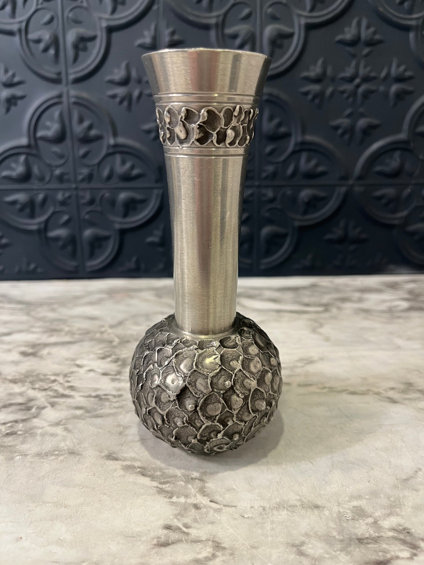 Norwegian Pewter Bud Vase