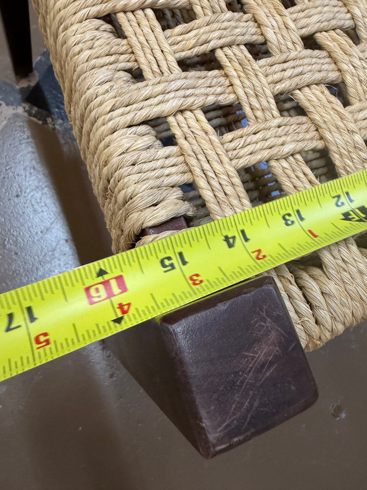 Jute Woven Seat Bench