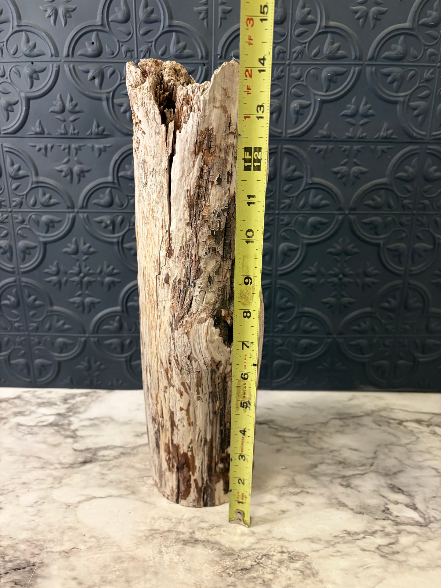 Whitewash Wood Stump Decor