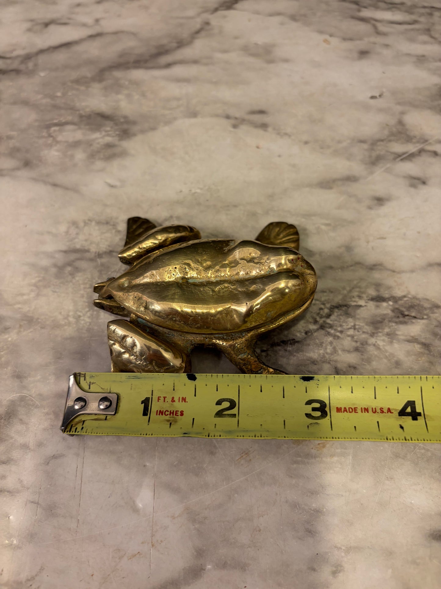 Brass Frog Trinket Box