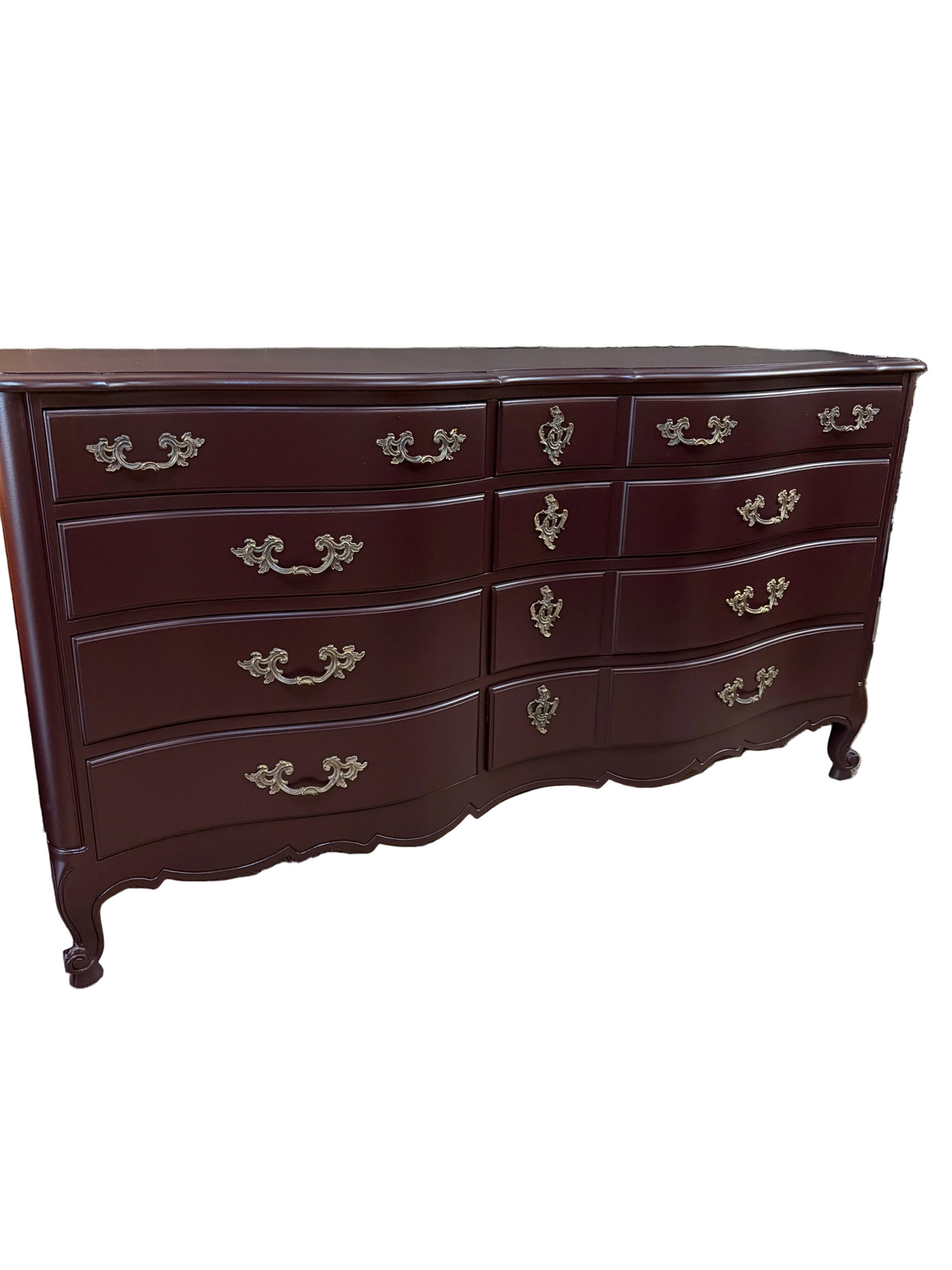 Dark Mahogany Painted National Furniture Dresser