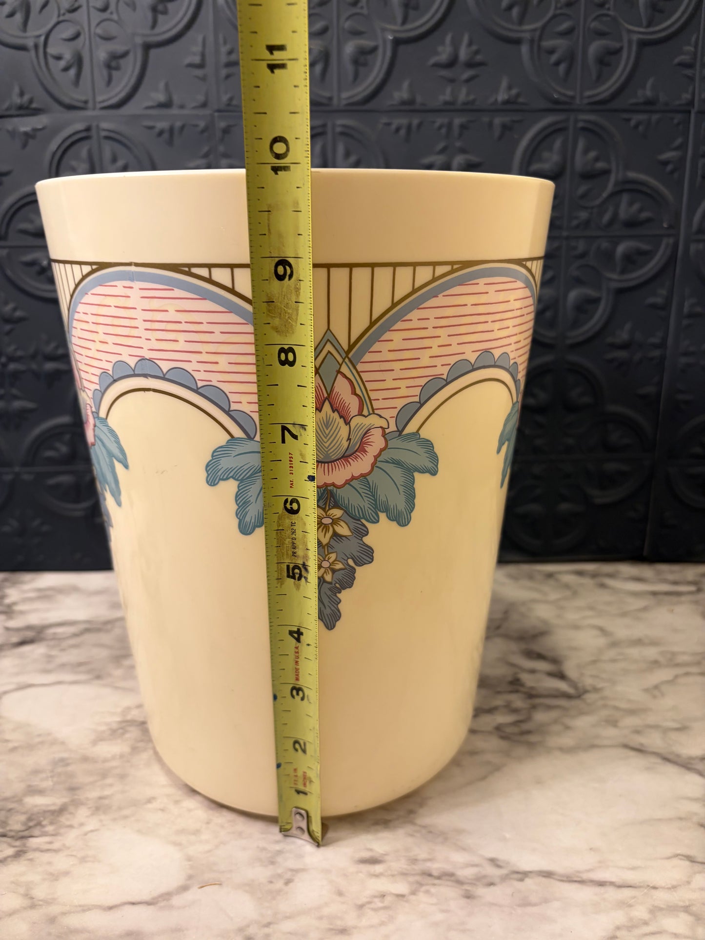 Vintage Pastel Waste Basket