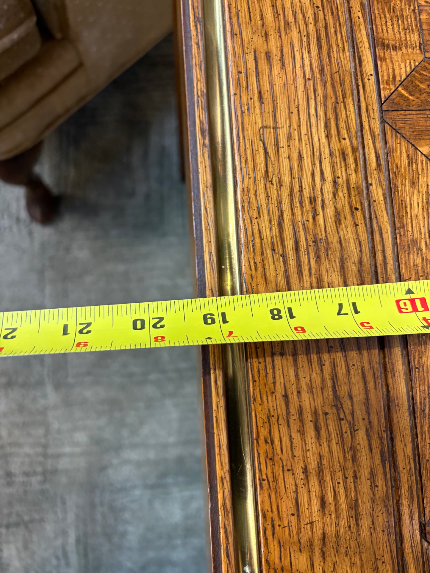 Wood Parquet Console Table