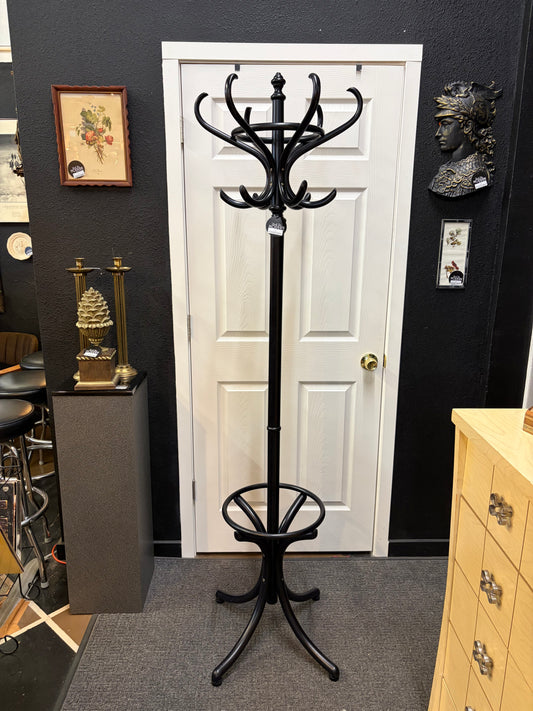 Black Bentwood Coat Rack
