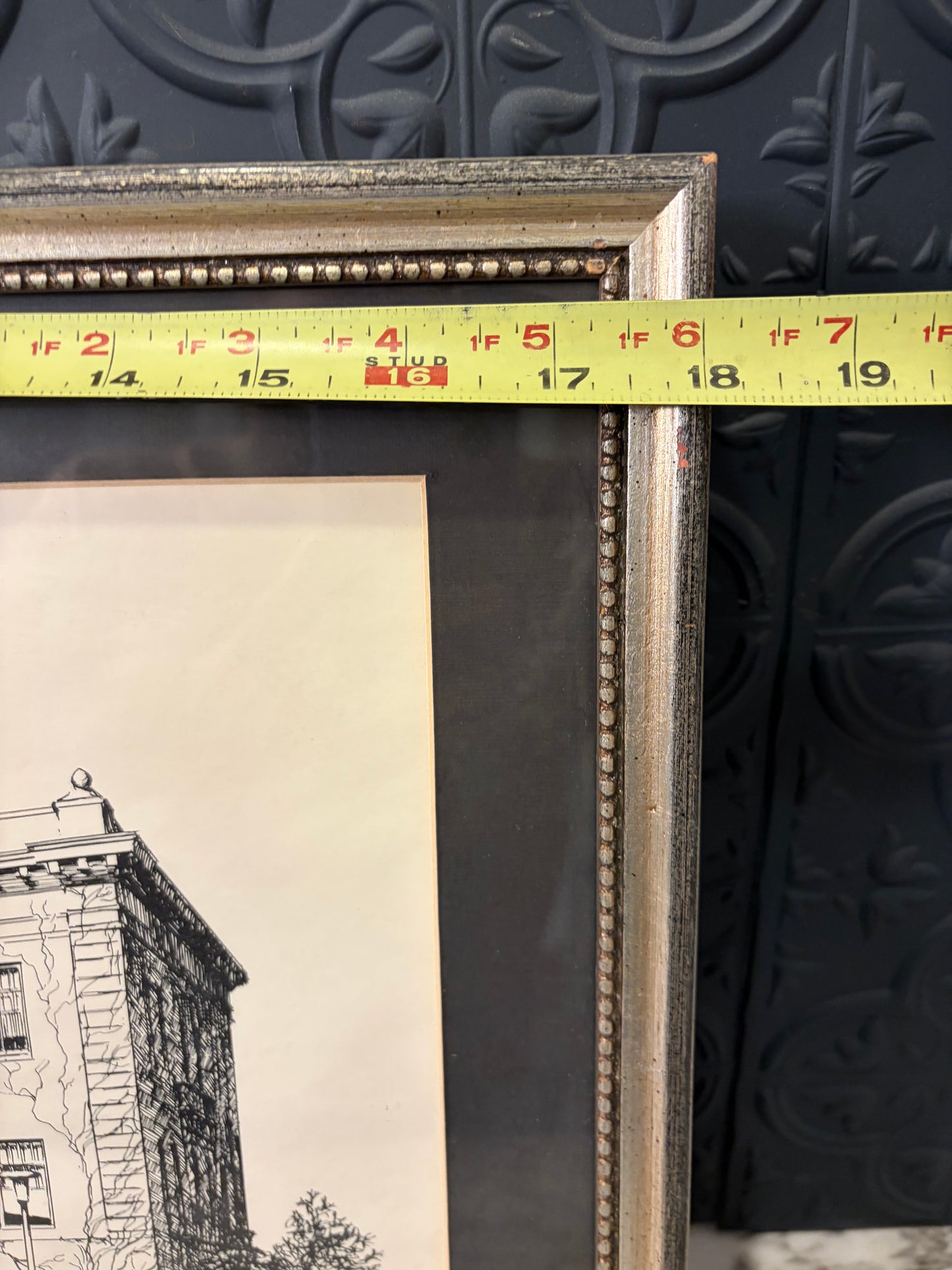 Green Hall Print Framed