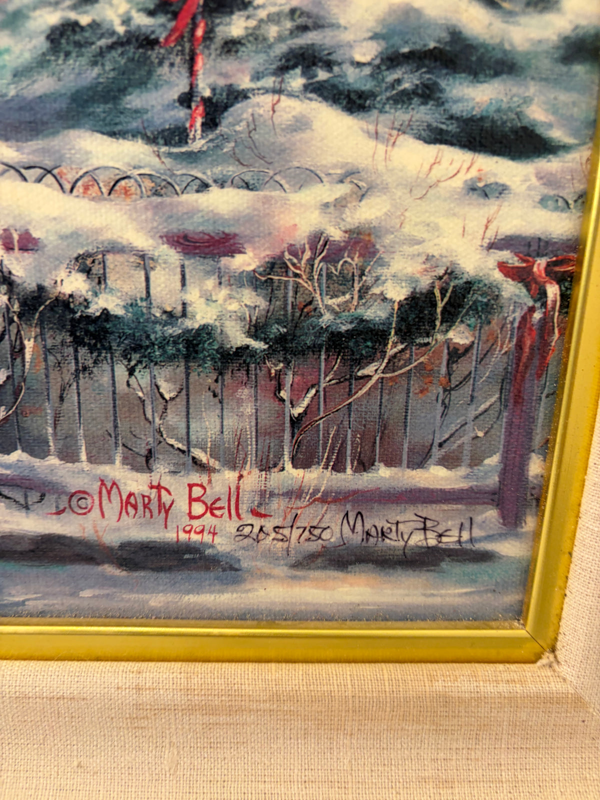 Rocky Mountain Christmas by Marty Bell in Ornate Frame