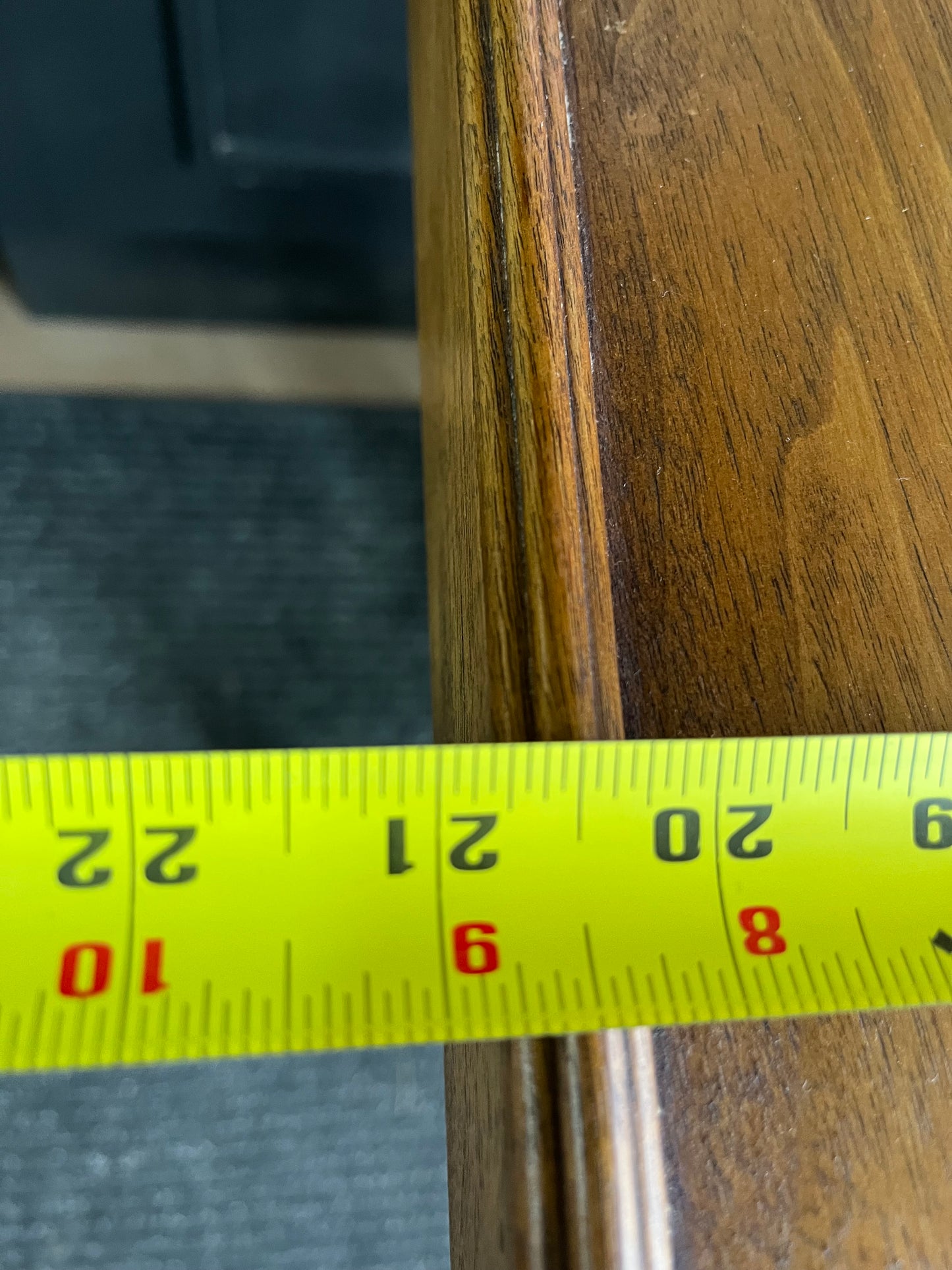 Antique Wood Parlor Table with Finial Corners