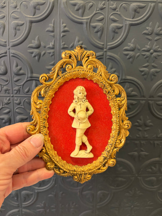 Vintage Dutch Boy Figure Wall Hanging