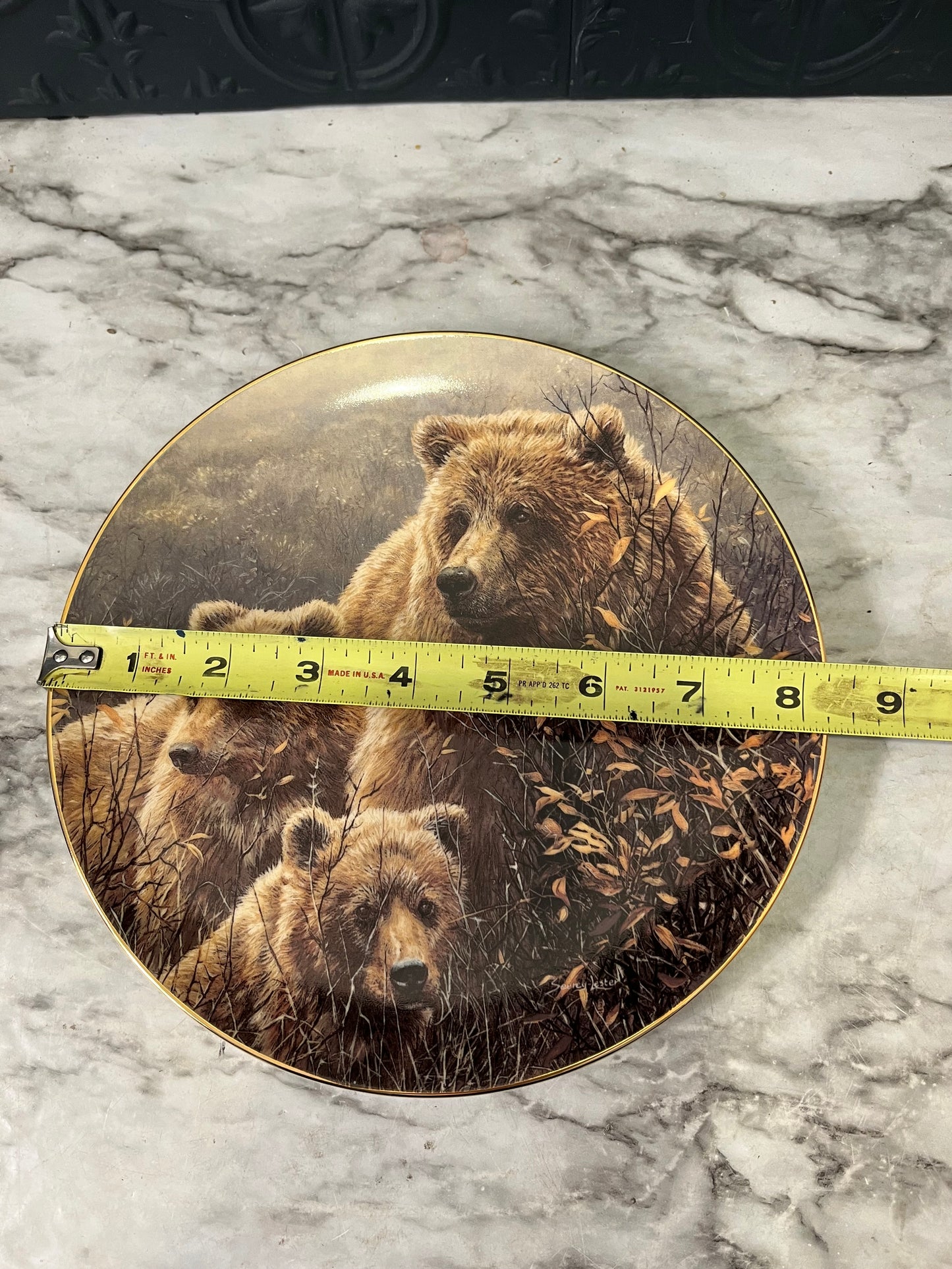 Denali Family Bears collectors plate