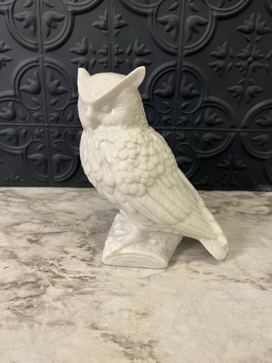 White Ceramic Owl 6"
