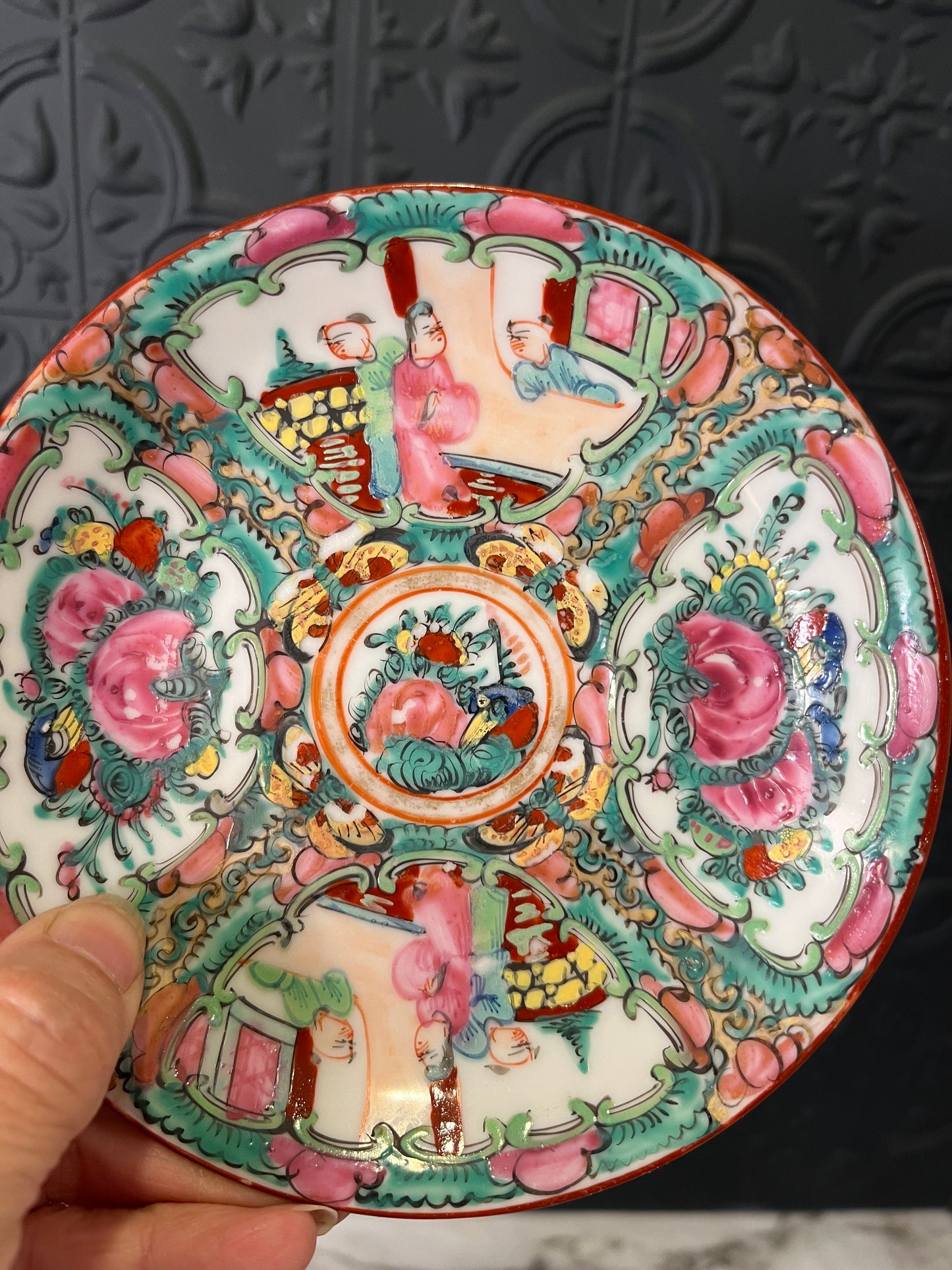 Handpainted Dish made in Hong Kong
