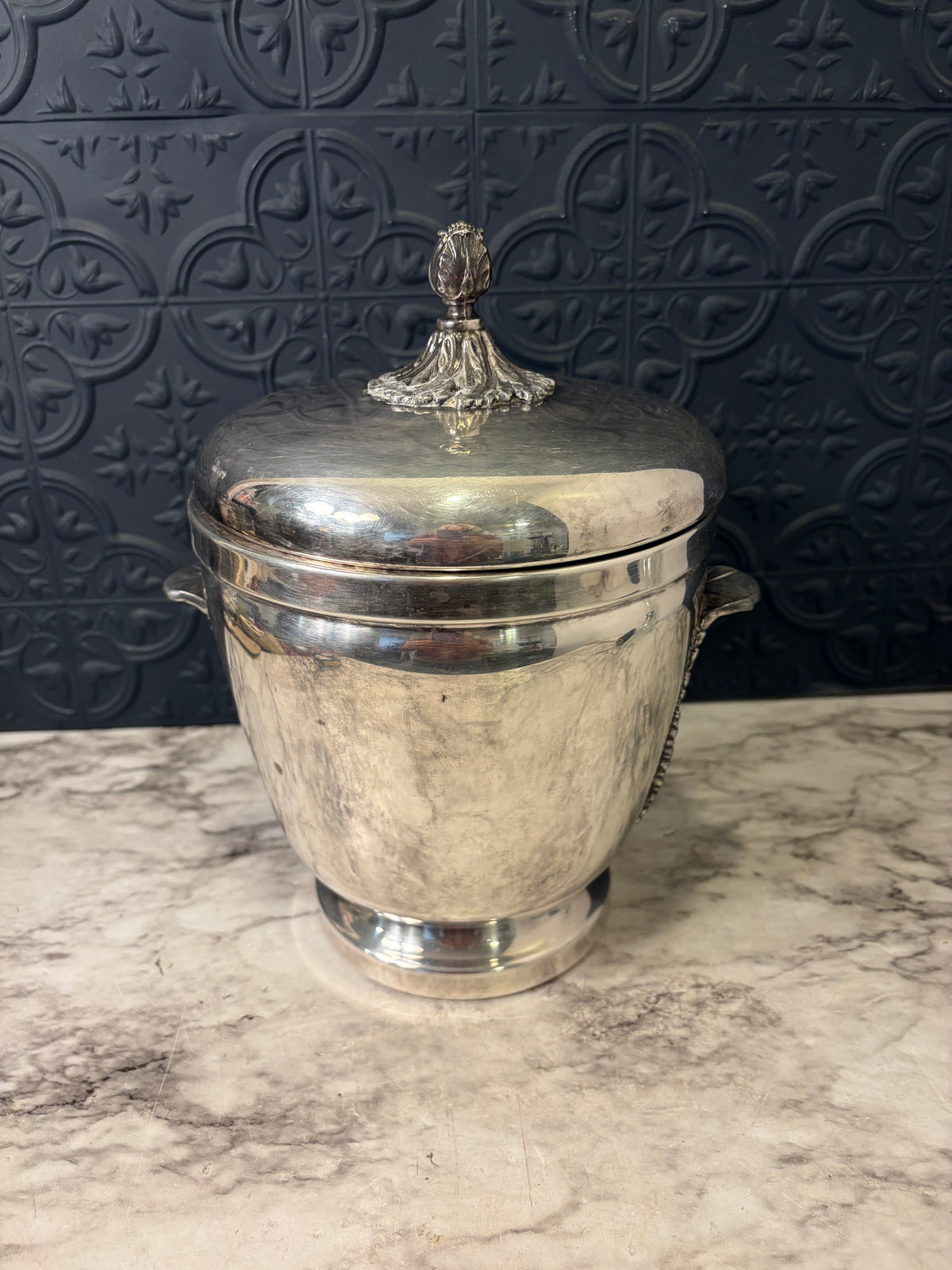 Silver Plate Ice Bucket by Saks Fifth Ave