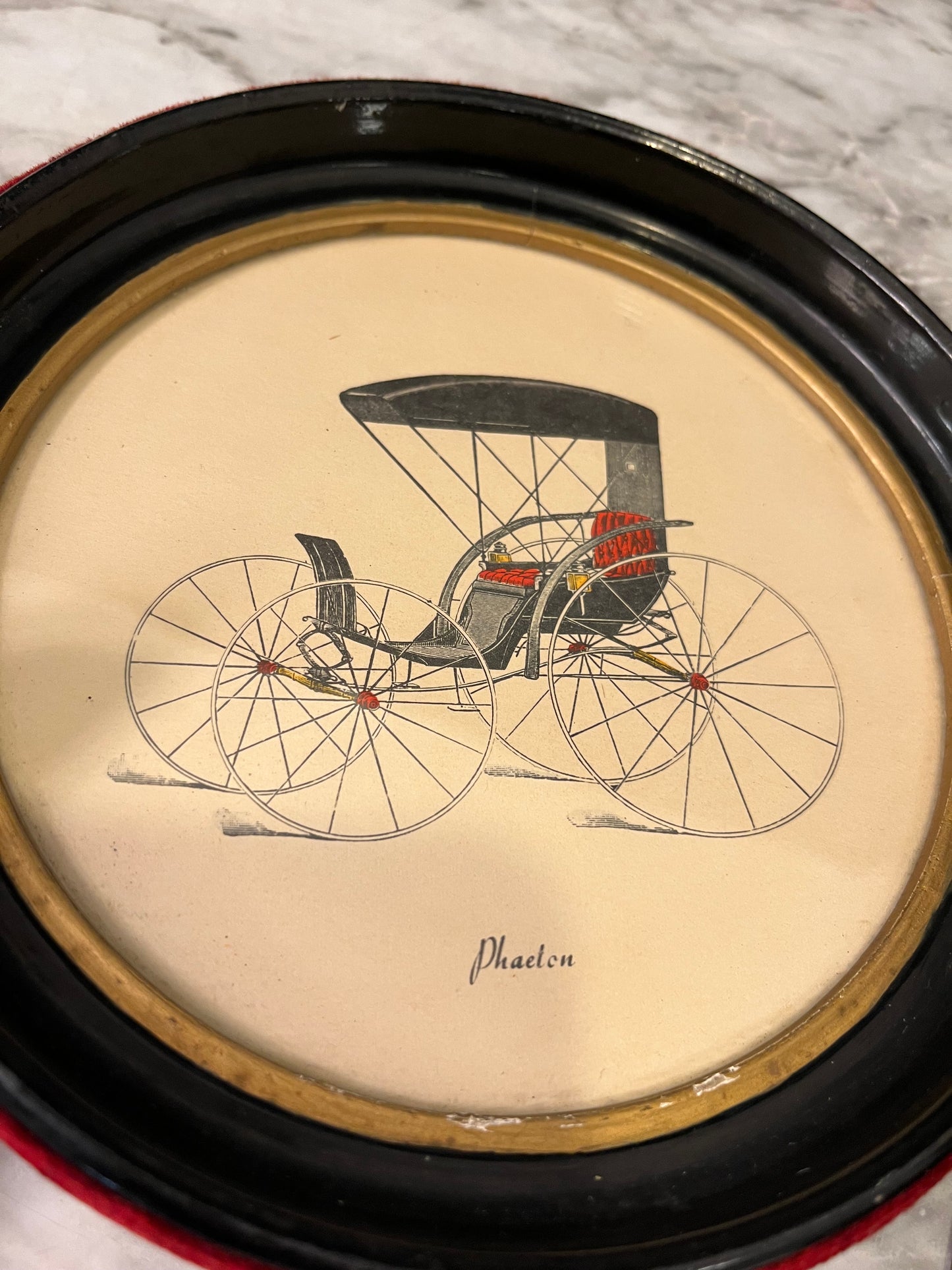 Phaeton Print in Round Frame