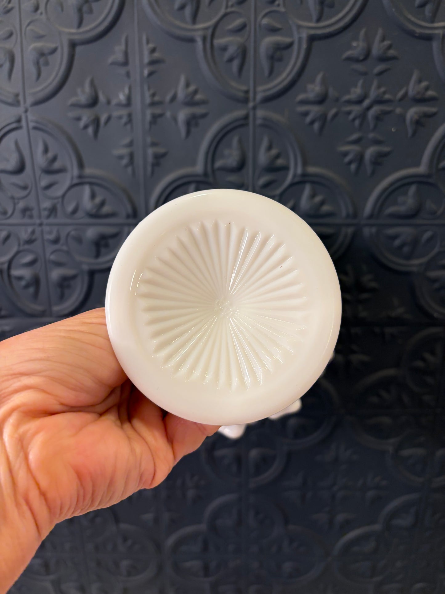 Westmoreland Milkglass Hobnail Pedestal