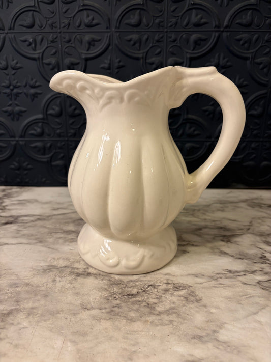 USA Pottery Cream Ceramic Pitcher