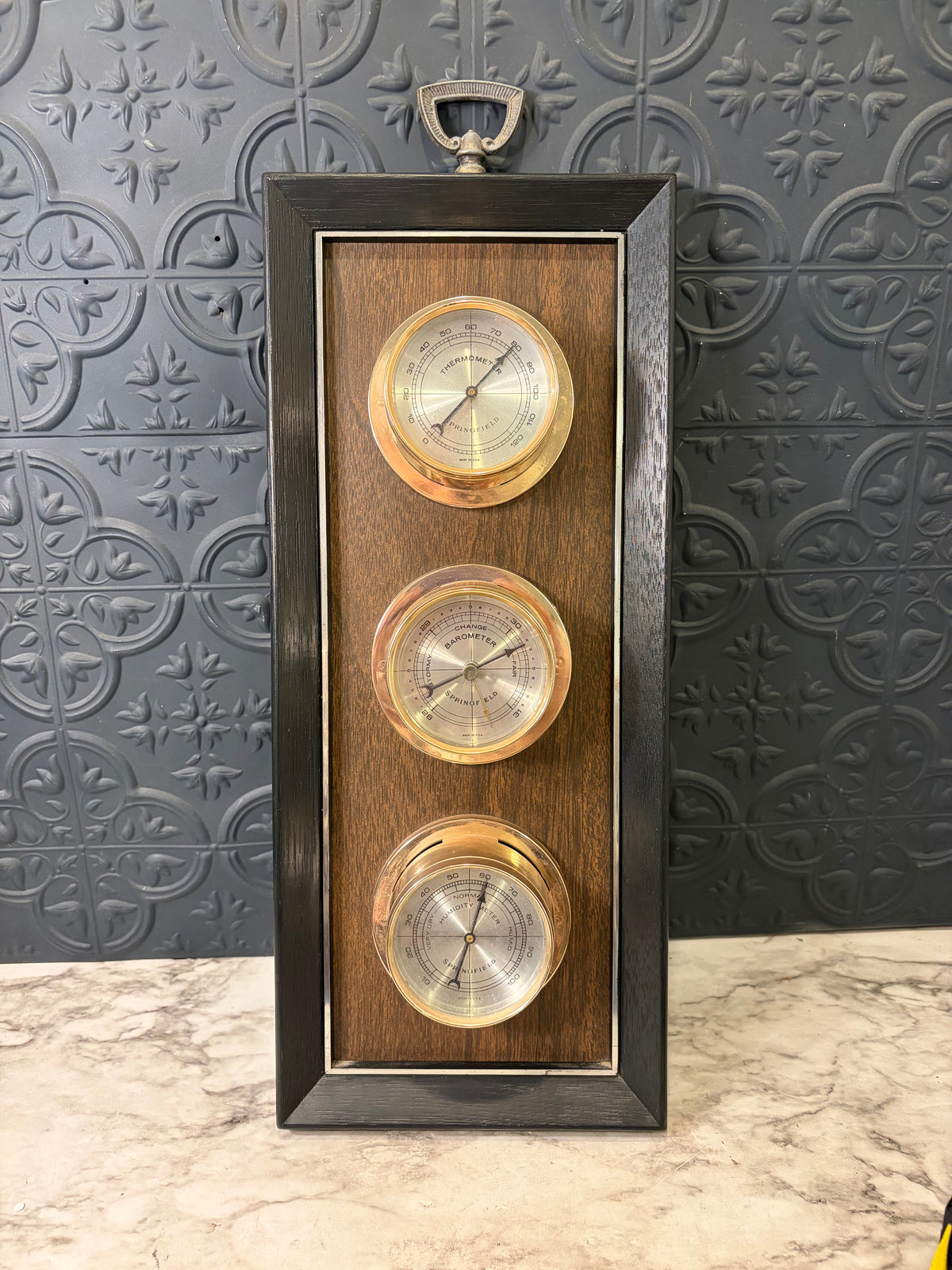 Springfield Weather Station Faux Wood, BlackTrim