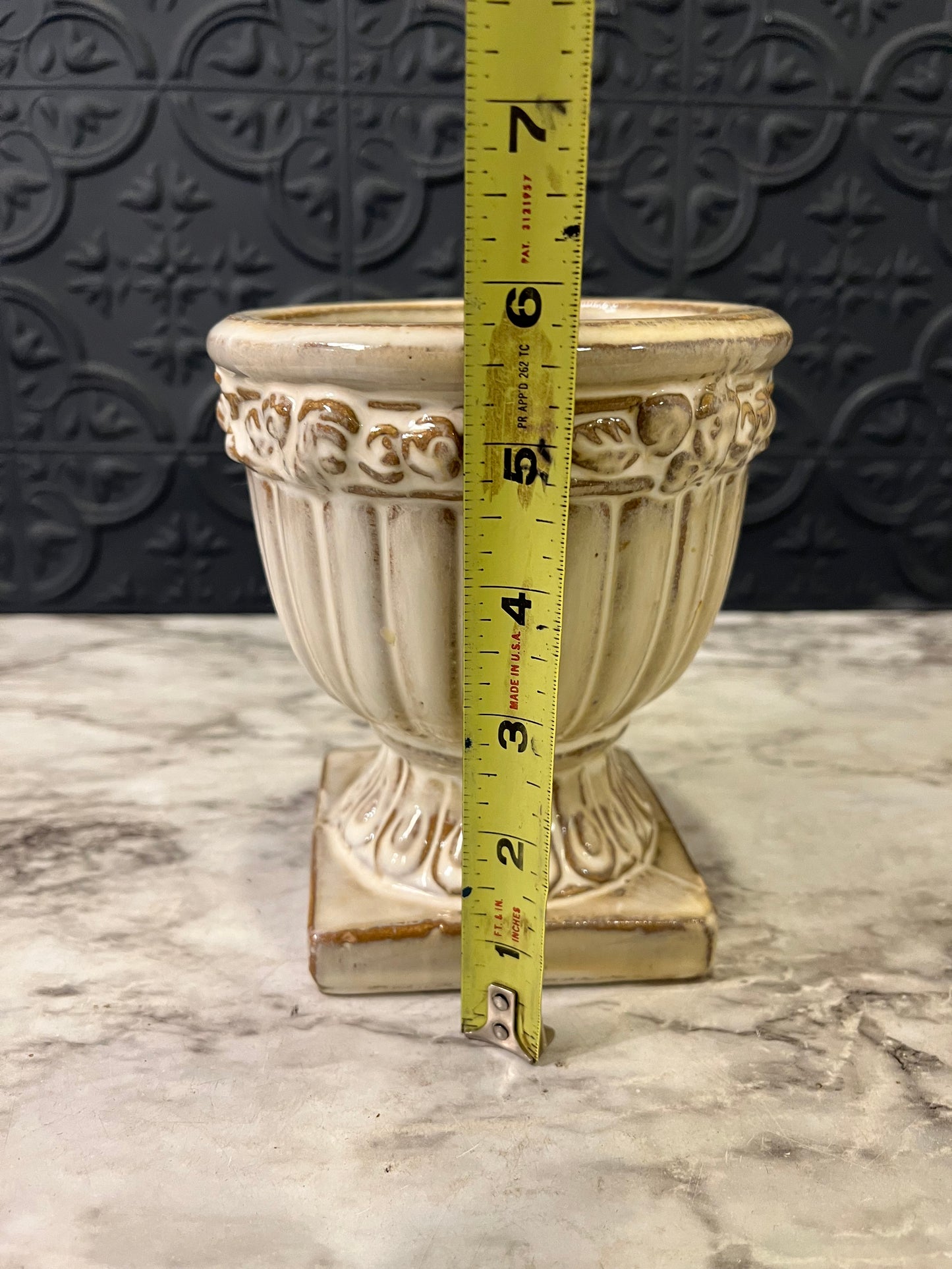 Small Cream Urn Planter