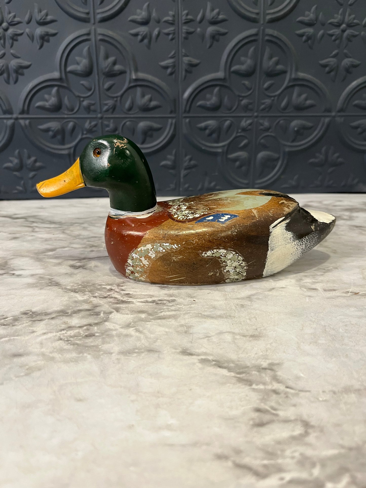 Small hand painted Mallard duck