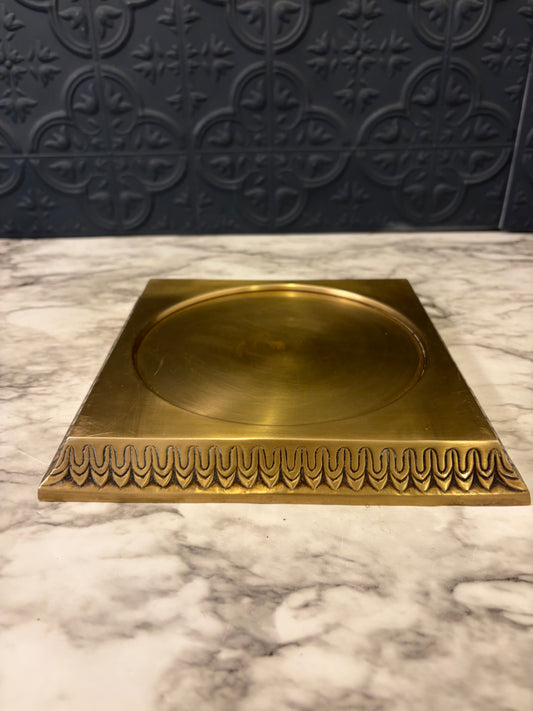 Square Brass Pedestal 7"