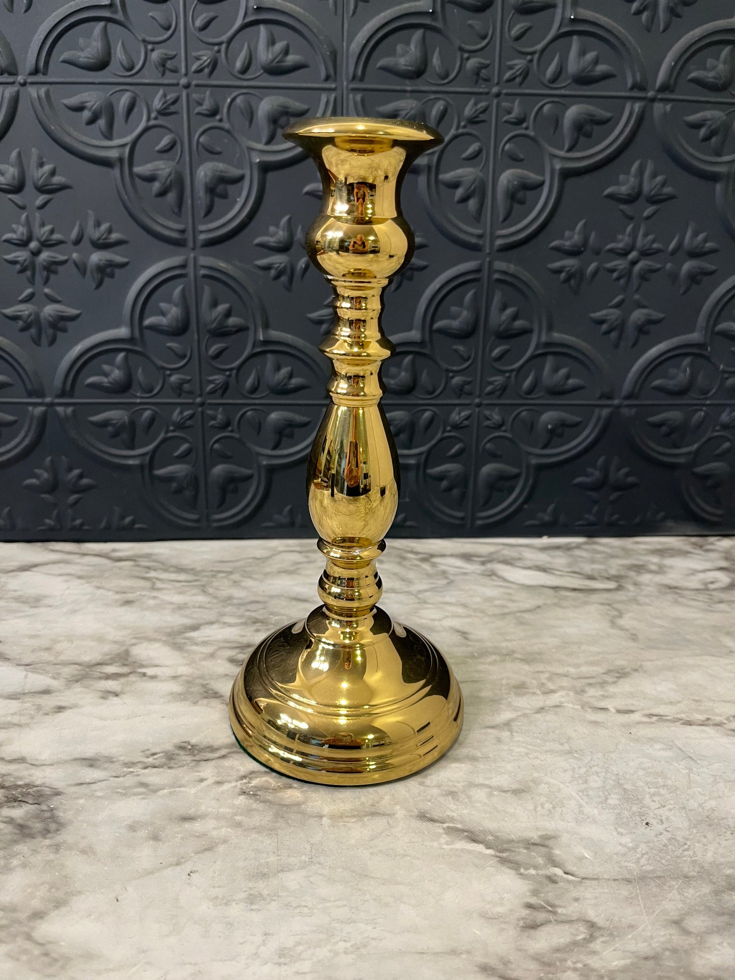 Heavy Bladwin Candle Holder 8"