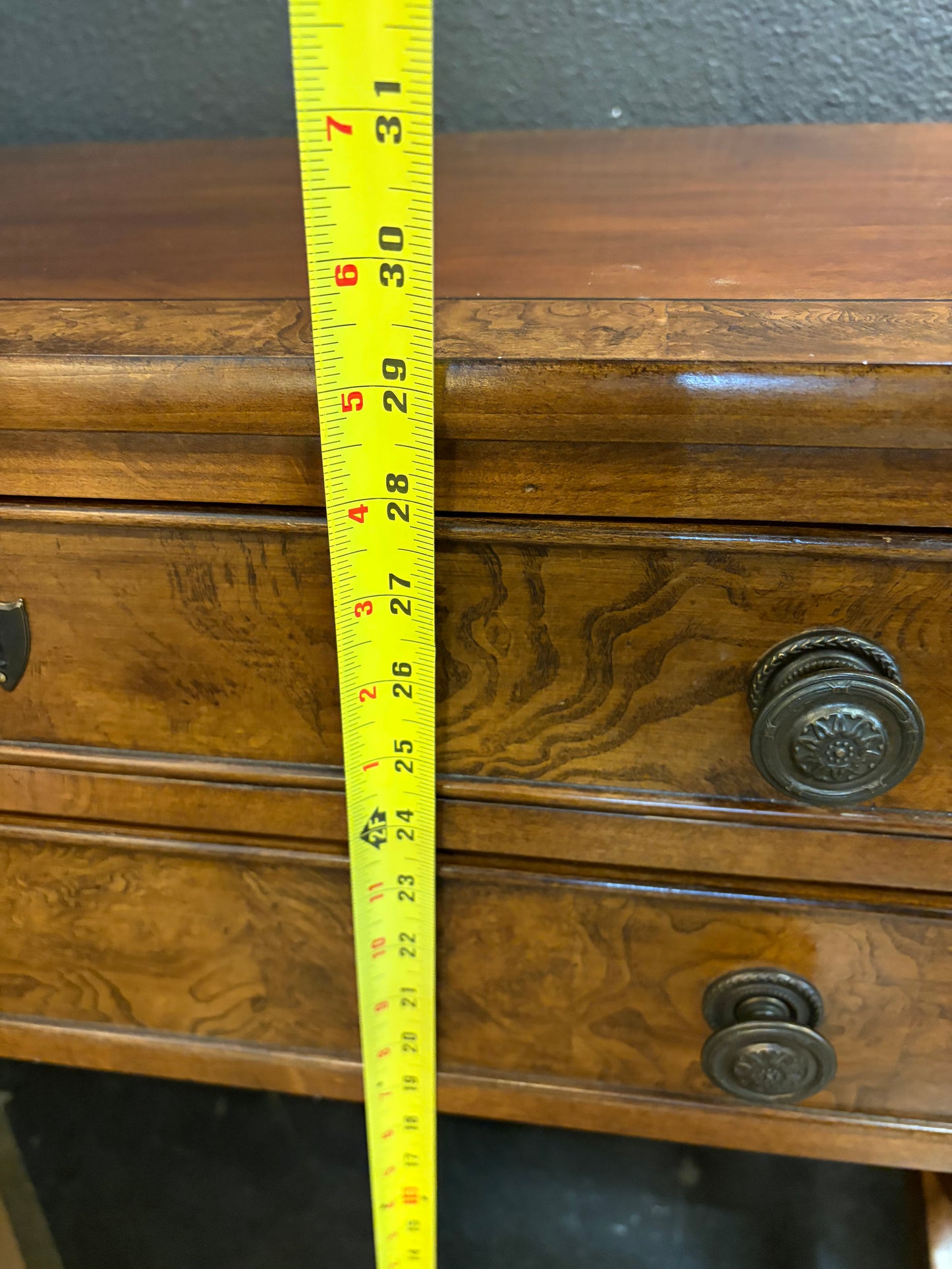 Vintage Ethan Allen Italian Burlwood Side Board/Entry Table