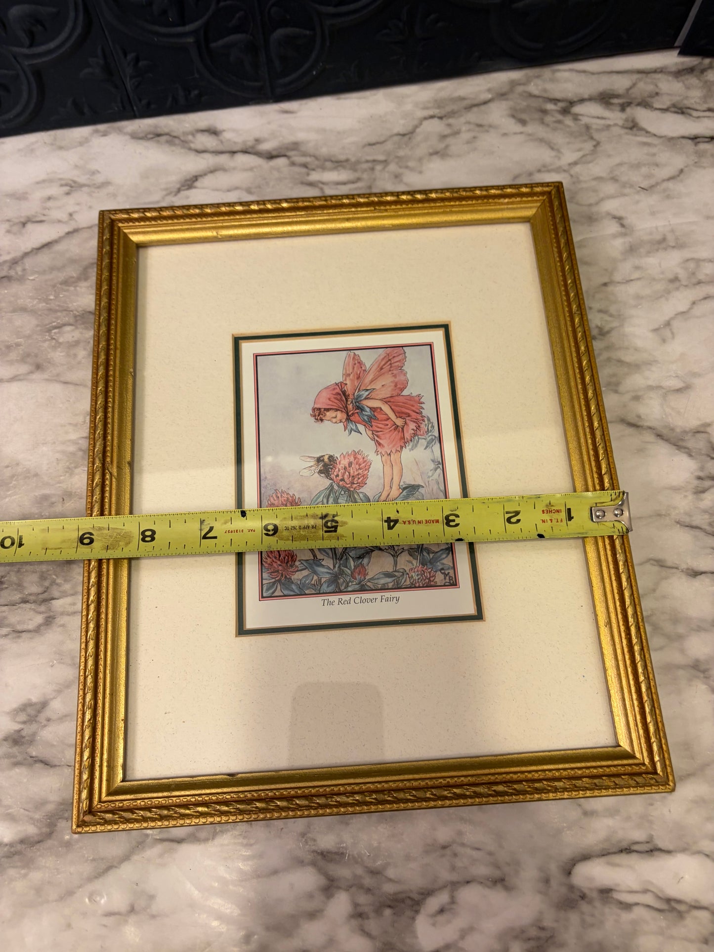 Red Clover Fairy Print Framed