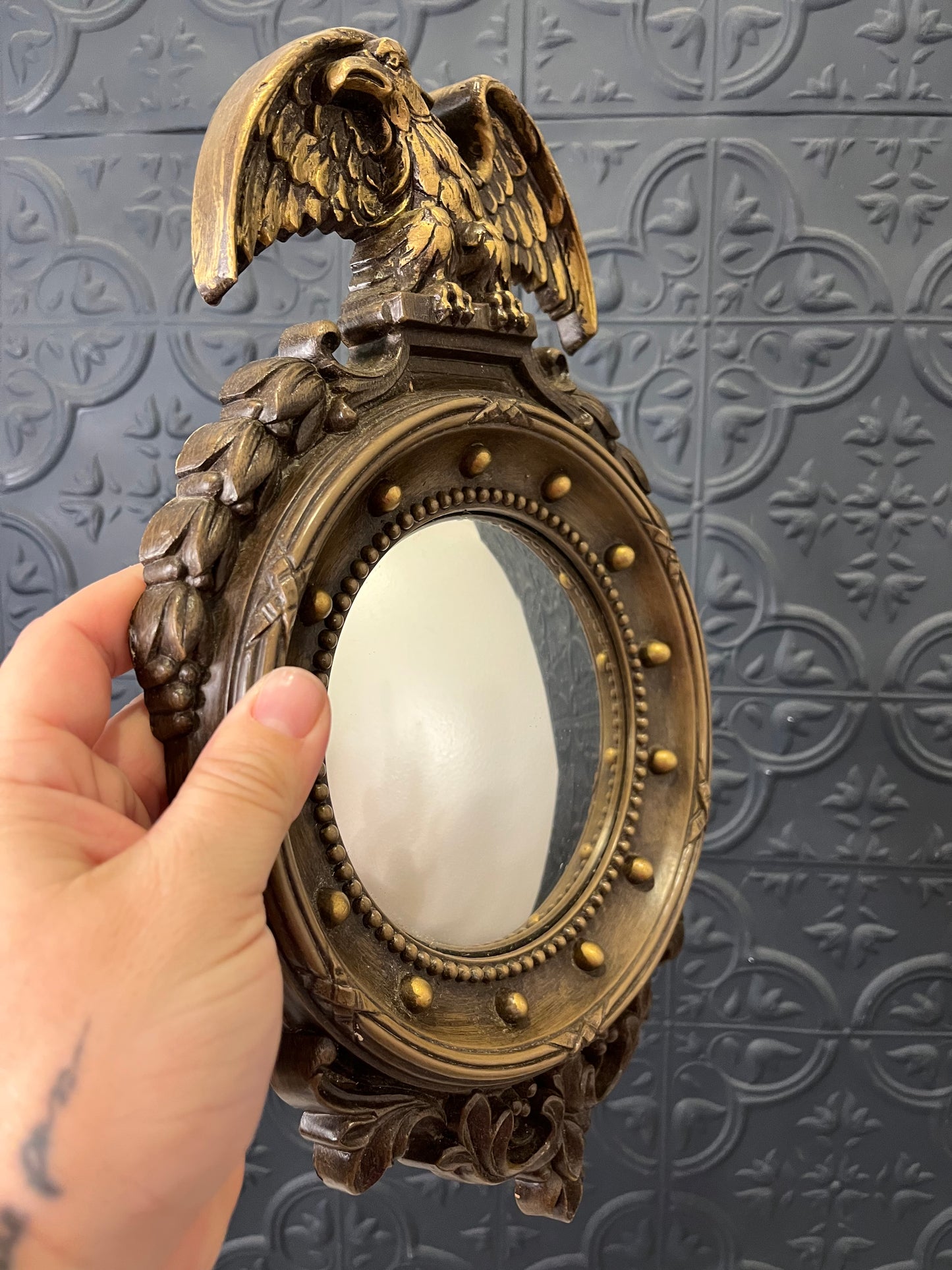 Homco Federal Eagle Convex Mirror