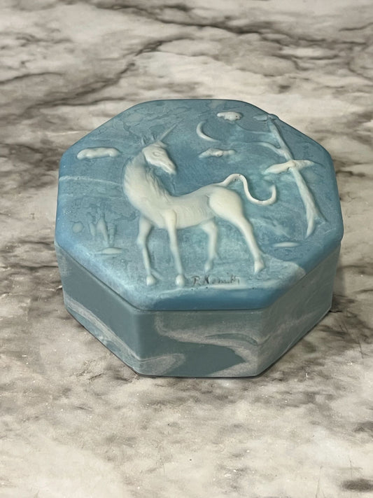 Robert Nemith Soapstone unicorn  Box