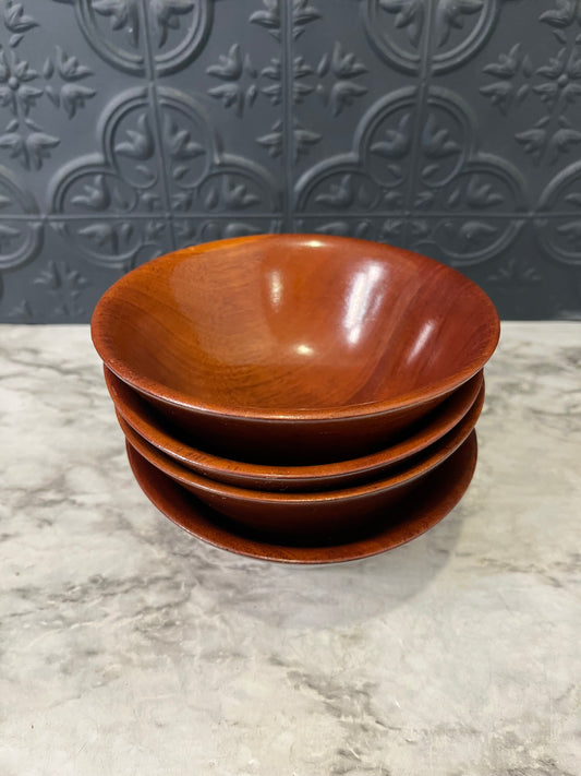Set of 4 wooden bowls Made in Haiti
