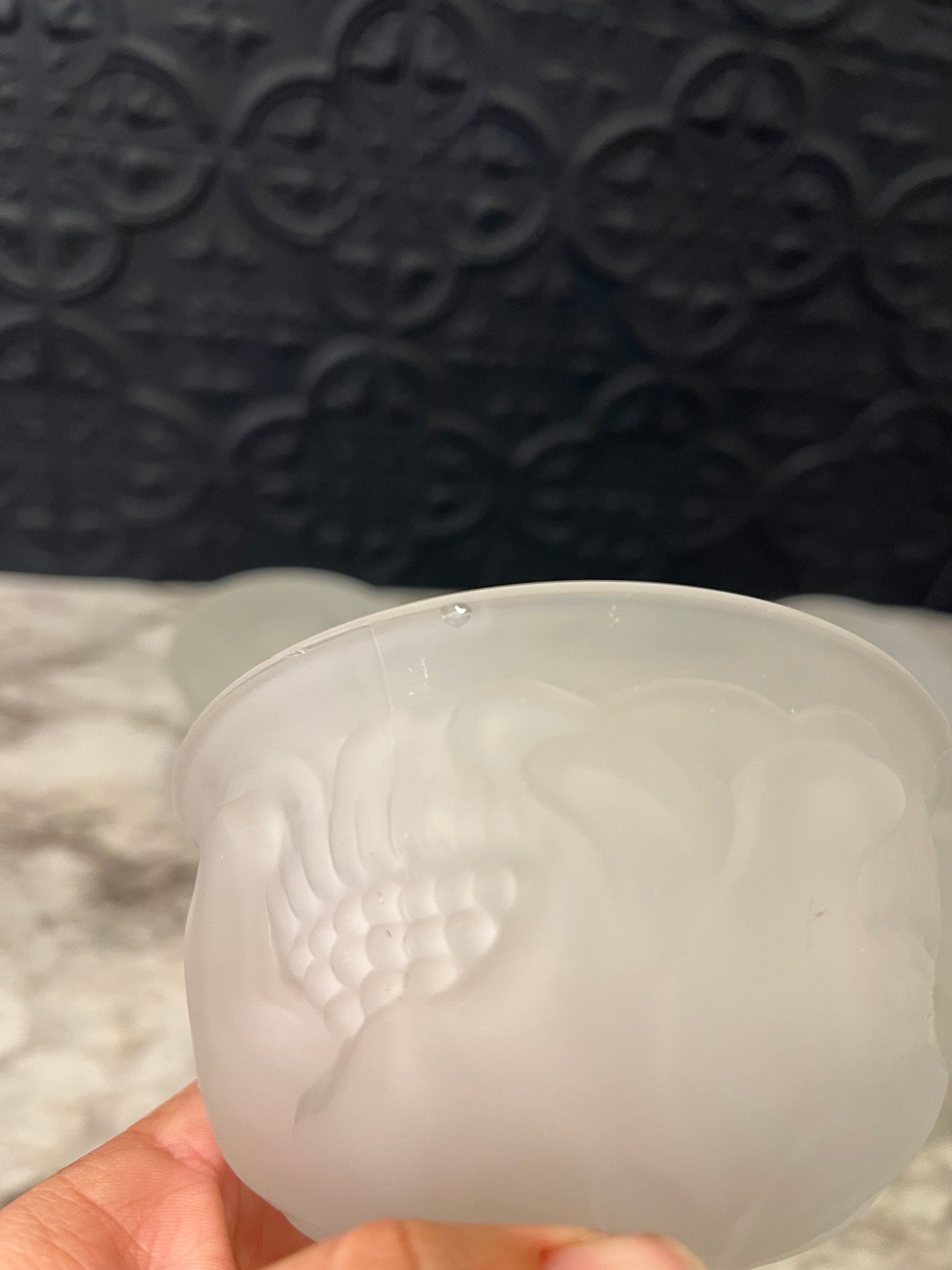Avon Satin Glass Dessert Cups x6