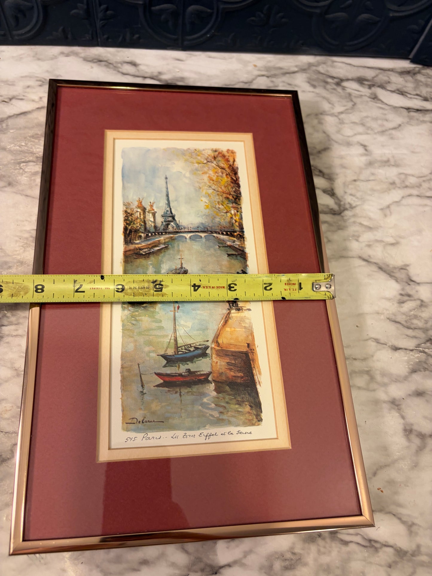 Paris - La Tour Eiffel et la Siene Framed Print