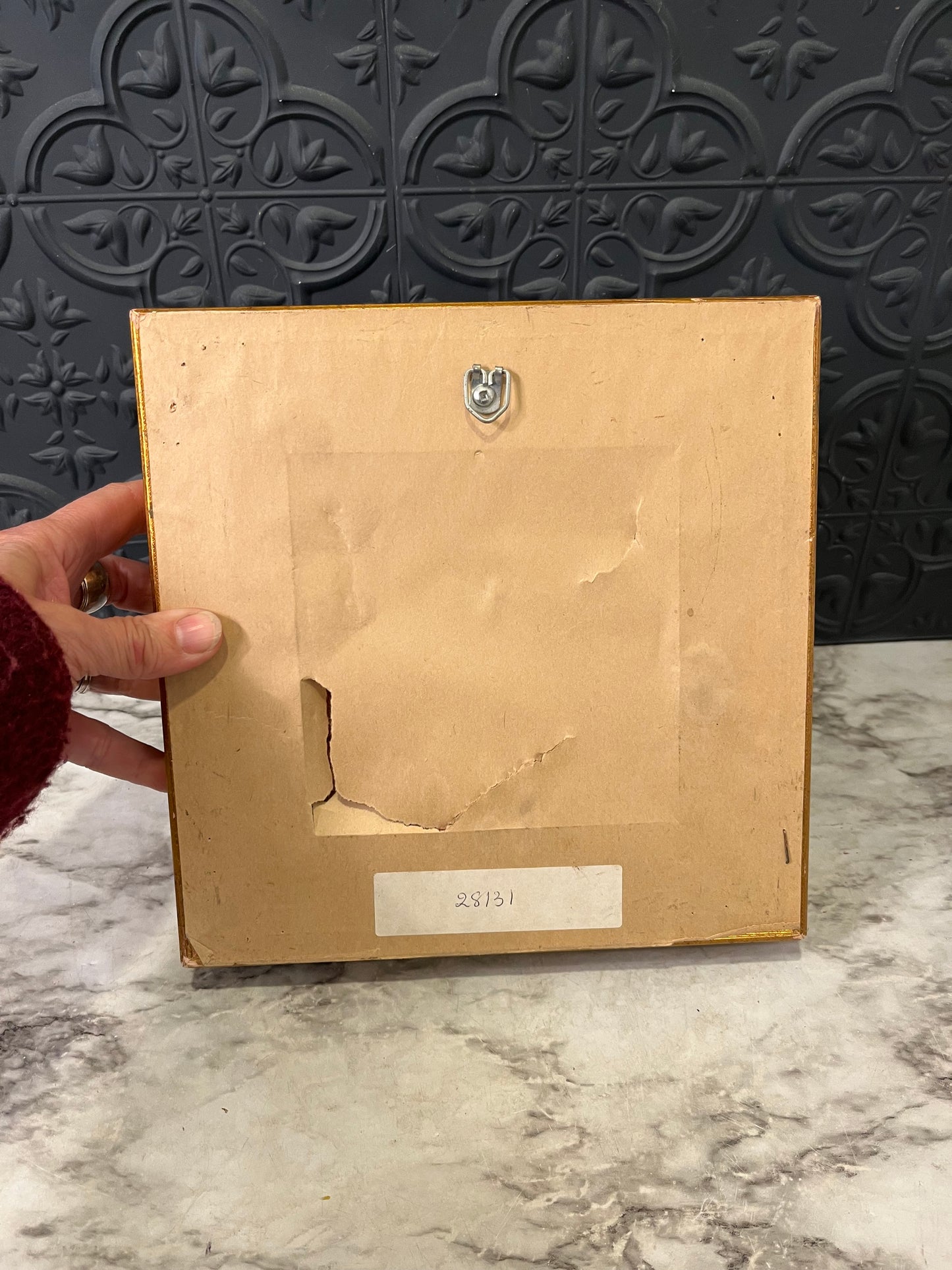 Ornate Gold Bevelled Mirror 9" Square